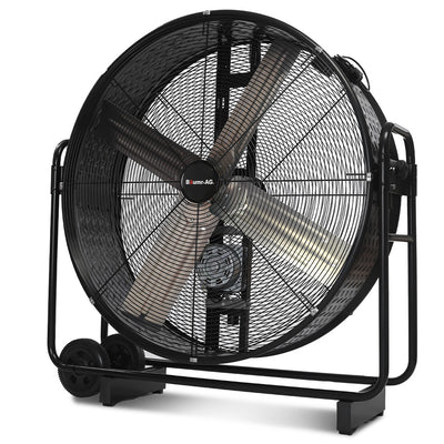 BAUMR-AG 42" 1067mm 660W Industrial Mobile Floor Drum Fan, Belt Drive, Tilting, Large, Commercial,  Heavy-duty Frame, EESS Certified