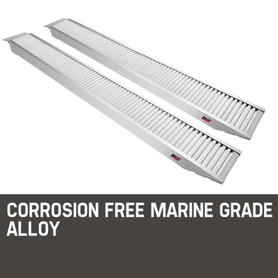 BULLET Pair of 2.5m Aluminium Loading Ramps, 2800kg capacity