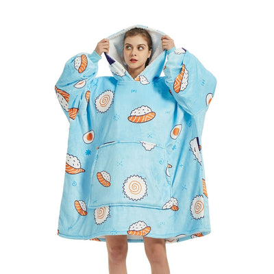 GOMINIMO Hoodie Blanket Adult Sushi