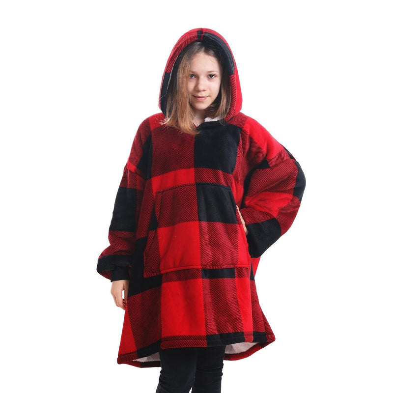 GOMINIMO Hoodie Blanket Kids Large Lattice