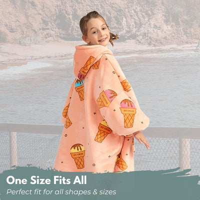 GOMINIMO Hoodie Blanket Kids Ice Cream