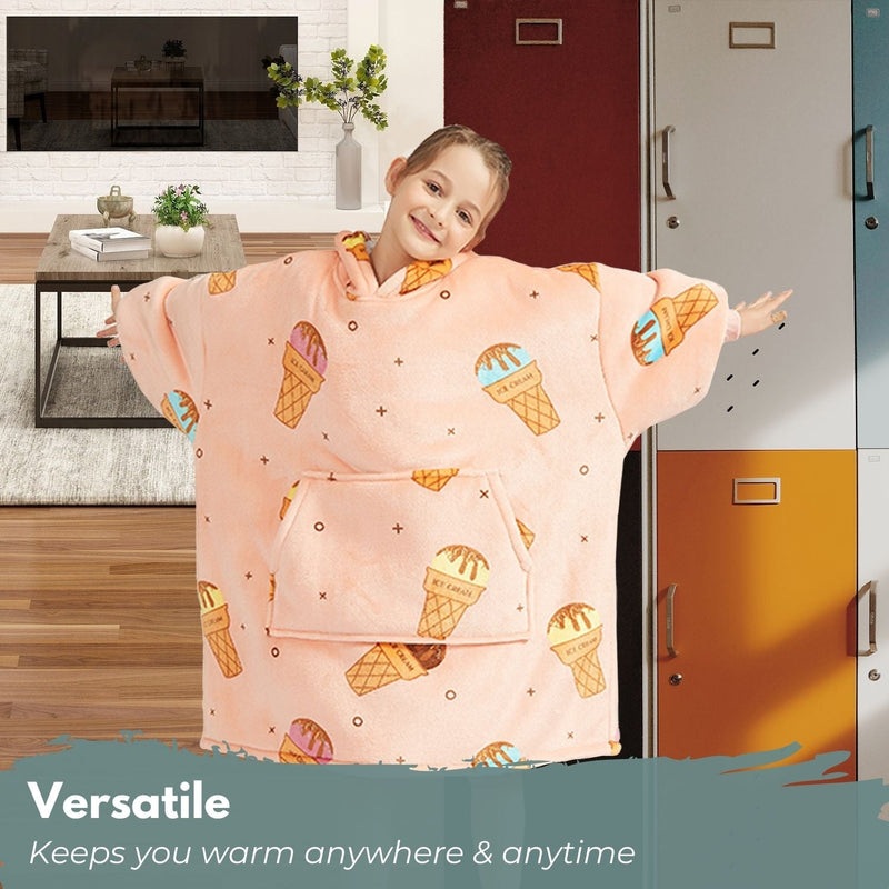 GOMINIMO Hoodie Blanket Kids Ice Cream