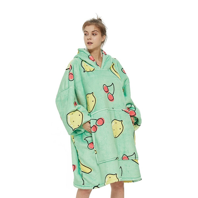 GOMINIMO Hoodie Blanket Green Cherry Lemon