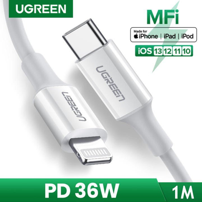 UGREEN 10493 MFI USB-C to  Cable 1M White