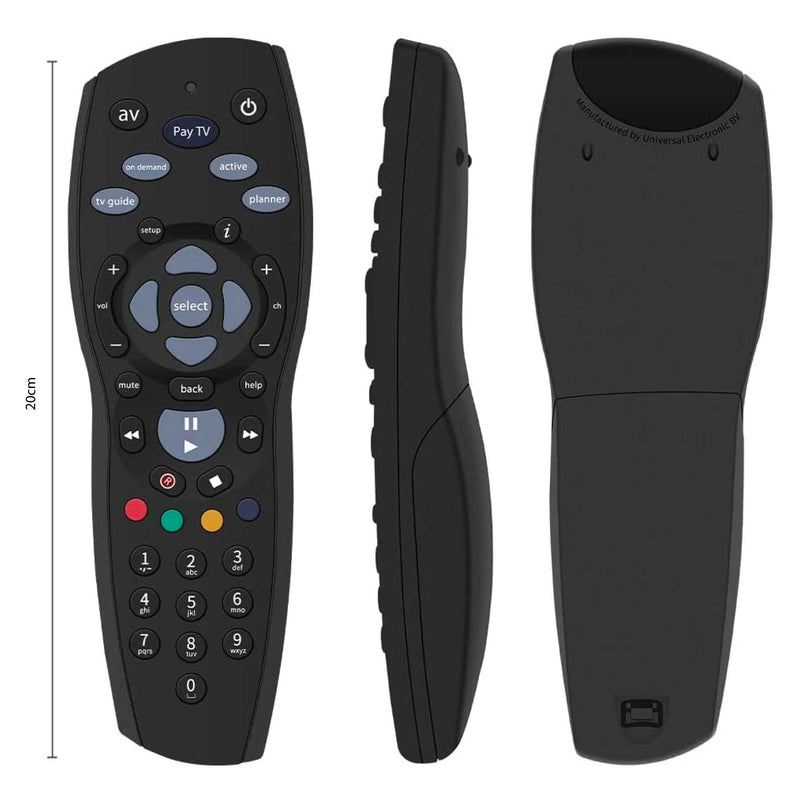 2x Tooleroo PayTV Remote Control Compatible with Foxtel MYSTAR SKY NZ  - Black