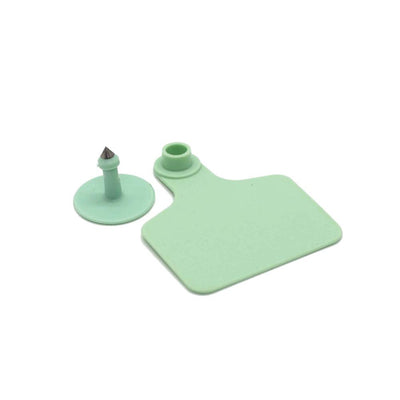 100x Cattle Ear Tags 6x7cm Set - Medium Green Blank Cow Sheep Livestock Label