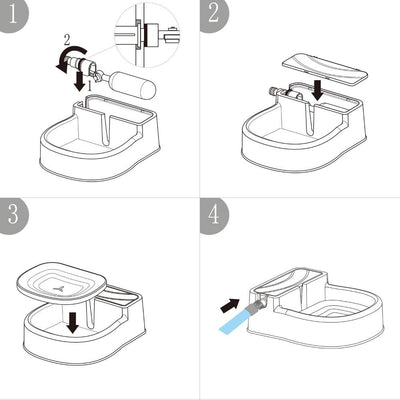 Auto Filling Dog Drinking Water Fountain - Outdoor Automatic Pet Drinking Bowl