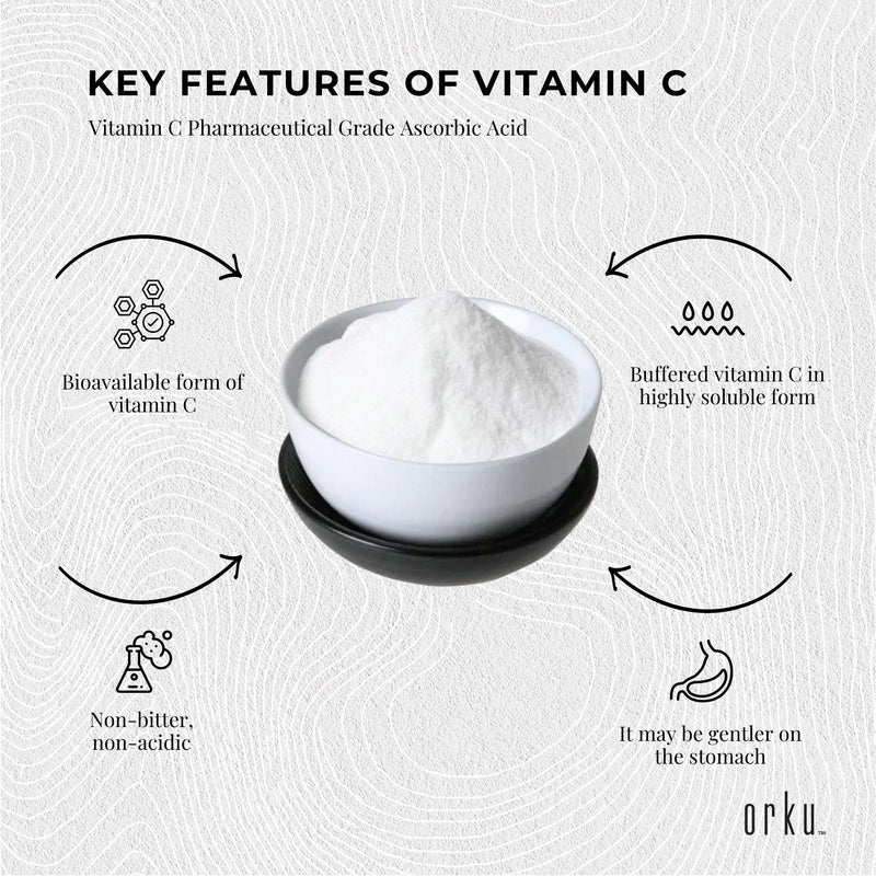 100g Sodium Ascorbate Powder - Vitamin C Buffered Pharmaceutical Ascorbic Acid