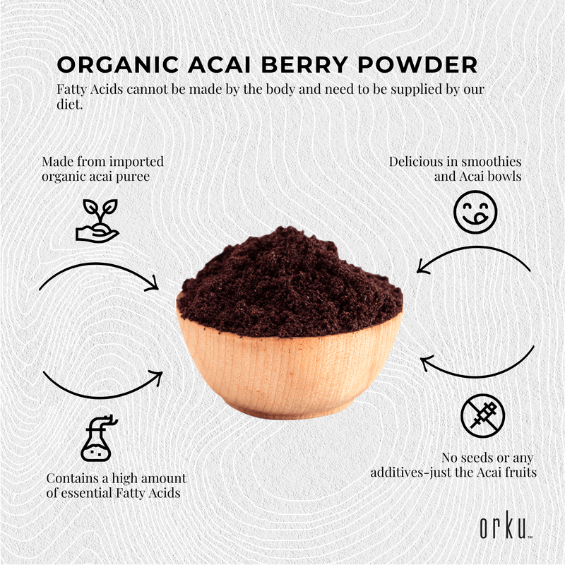 2.5kg Acai Powder Bucket 100% Organic - Pure Superfood Amazon Berries