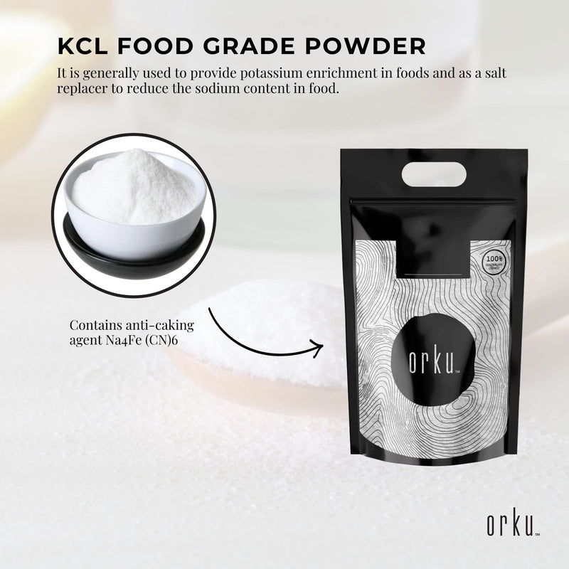 5Kg Potassium Chloride Powder - Pure E508 Food Grade Salt Substitute Replacer