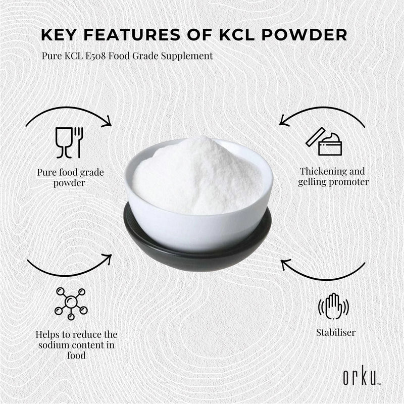 5Kg Potassium Chloride Powder - Pure E508 Food Grade Salt Substitute Replacer