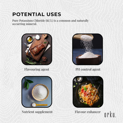 5Kg Potassium Chloride Powder - Pure E508 Food Grade Salt Substitute Replacer