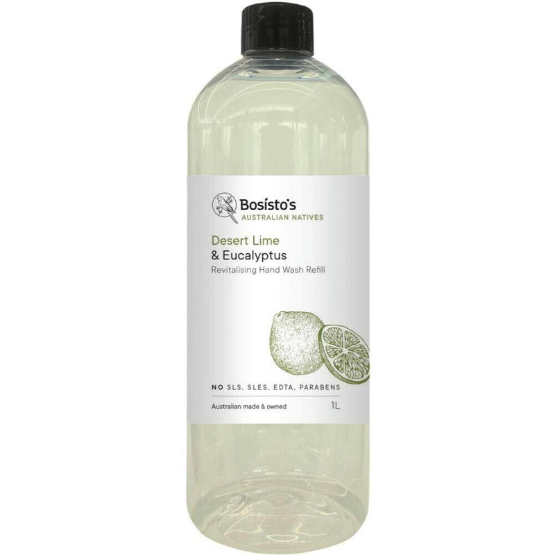 1L Hand Wash Refill Lime Eucalyptus Bosisto&