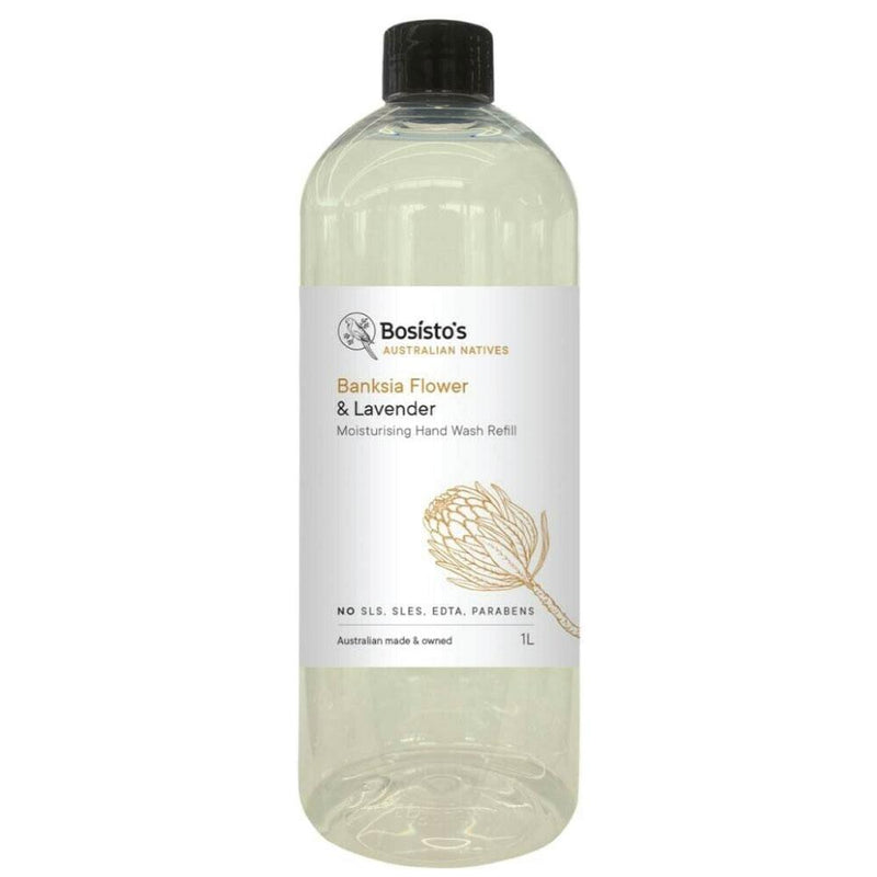 1L Hand Wash Refill Banksia Lavender Bosisto&