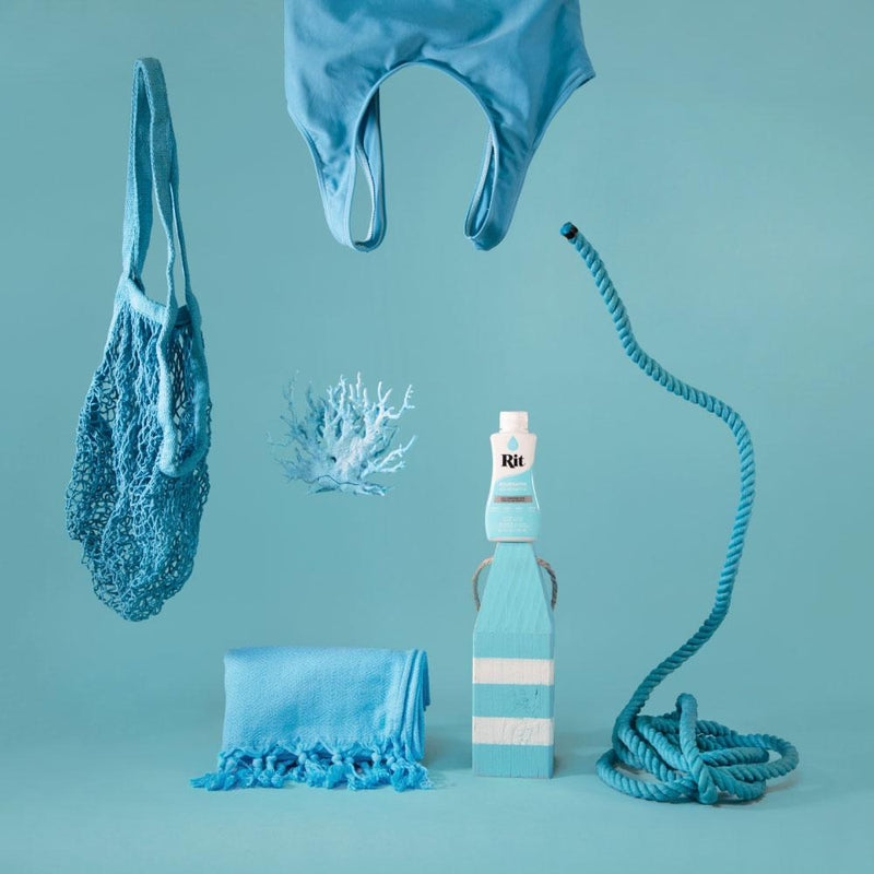 236ml Aqua Marine Fabric Dye Rit Clothes All Purpose Liquid Cloth Tie Colours
