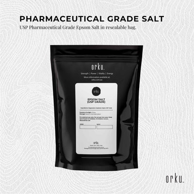 Orku 2Kg Epsom Salt - USP Grade Magnesium Sulfate Body Bath Salts