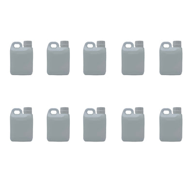 10x 1L Natural Bottle HDPE + TE Cap Jerry Can - Empty Plastic Chemical Food