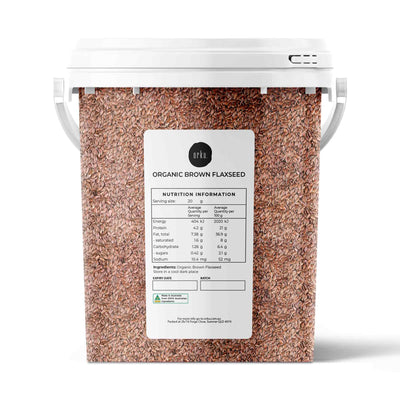800g Organic Brown Linseed Flaxseed Tub Whole Flax Seed Non GMO Omega3 6 Fibre