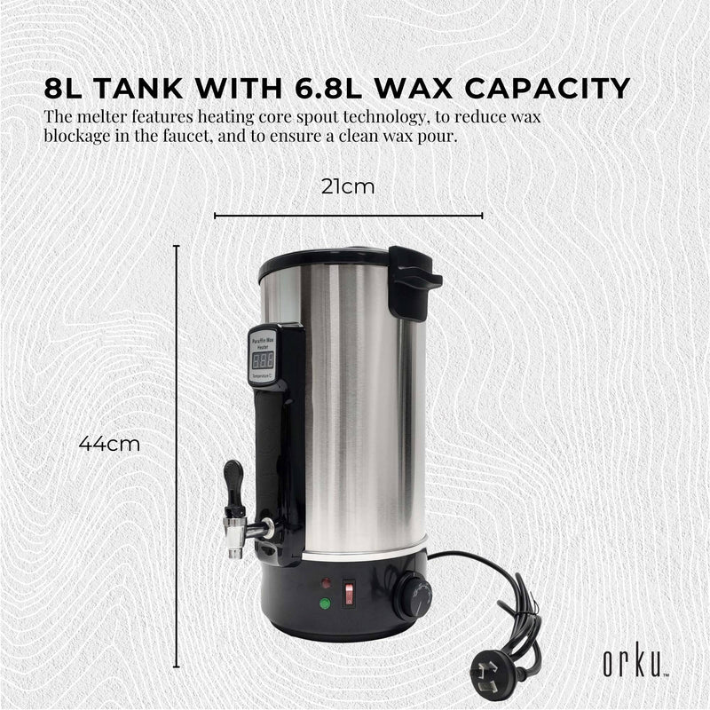 8L Candle Wax Heater With Core Heating Tap - Electric Warmer Melter Pot