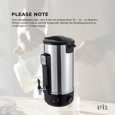 8L Candle Wax Heater With Core Heating Tap - Electric Warmer Melter Pot