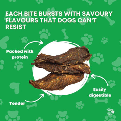 400g Dog Treat Chicken Breast Jerky - Dehydrated Australian Healthy Puppy Chew