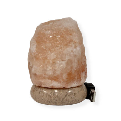 USB Colour Changing Salt Himalayan Lamp - Natural Shape Pink Rock LED Light