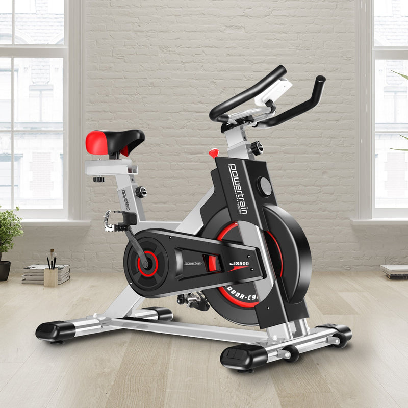 Powertrain IS-500 Heavy-Duty Exercise Spin Bike Electroplated - Silver