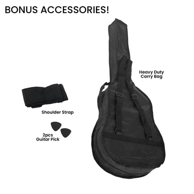 Karrera 38in Cutaway Acoustic Guitar with guitar bag - Blue Burst