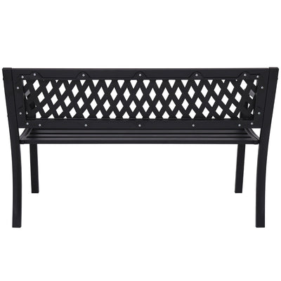 Wallaroo Steel Outdoor Garden Bench - Lattice