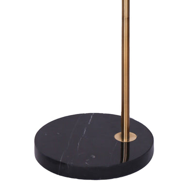 Sarantino Metal Floor Lamp With Opal Glass Shade