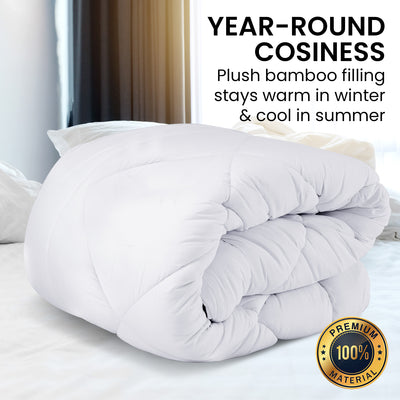 Laura Hill 800GSM Microfibre Bamboo Quilt Comforter Doona - Queen