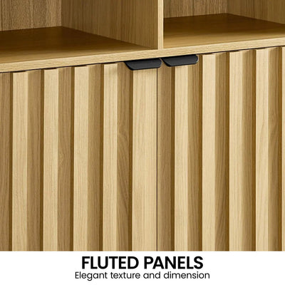 Sarantino Eleni 2-Door Sideboard Buffet Hallway Cabinet Storage Console Cupboard in Natural