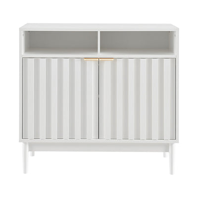 Sarantino Eleni 2-Door Sideboard Buffet Hallway Cabinet Storage Console Cupboard in White