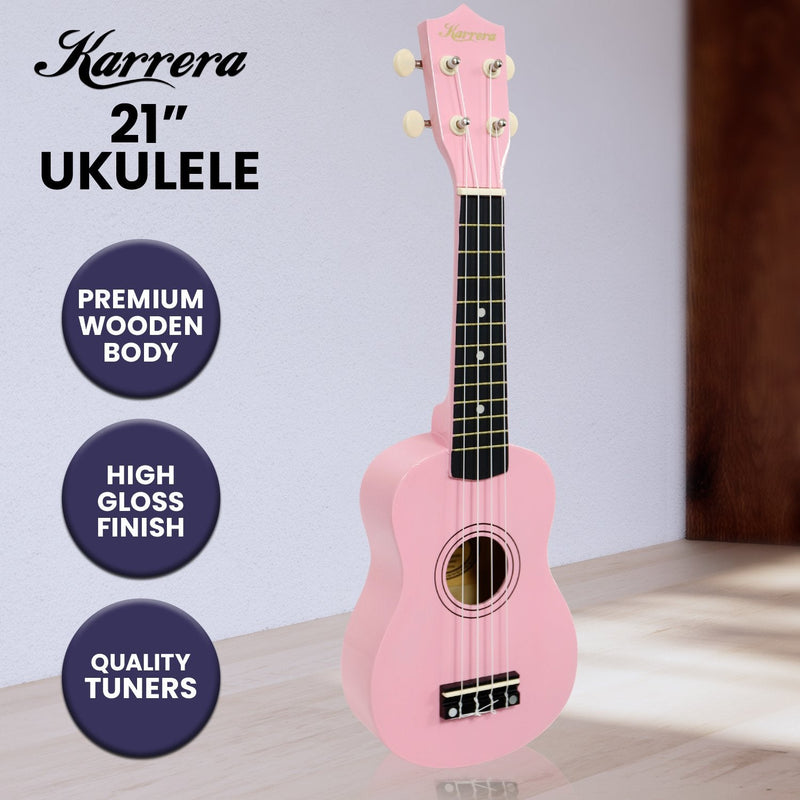 Karrera 21in Ukulele - Pink