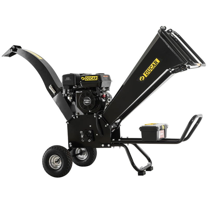 Ducar K70 7HP Wood Chipper Shredder Mulcher Grinder Petrol in Black