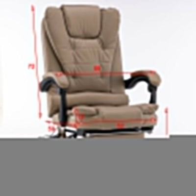 8 Point Massage Chair Executive Office Computer Seat Footrest Recliner Pu Leather Pink