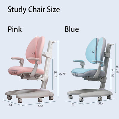 Solid Rubber Wood Height Adjustable Children Kids Ergonomic Study Chair Only AU