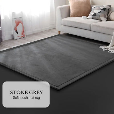 Soft Touch Ultra Plush Memory Foam Tatami Stone Grey Mat - 150 x 200 CM