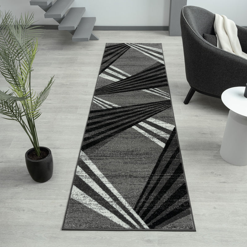 Adore Geometric Textural Rug - Grey - 200x290