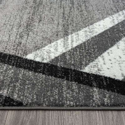 Adore Geometric Textural Rug - Grey - 240x240