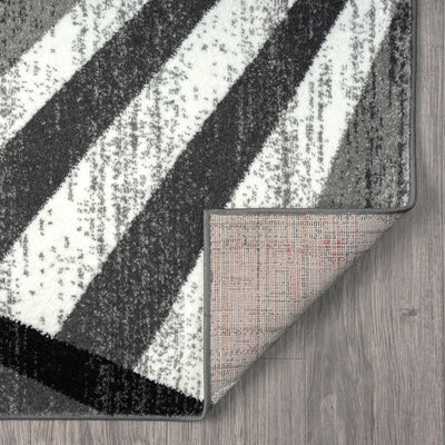 Adore Geometric Textural Rug - Grey - 240x240