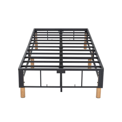 Metal Bed Frame Mattress Foundation Blue – Single