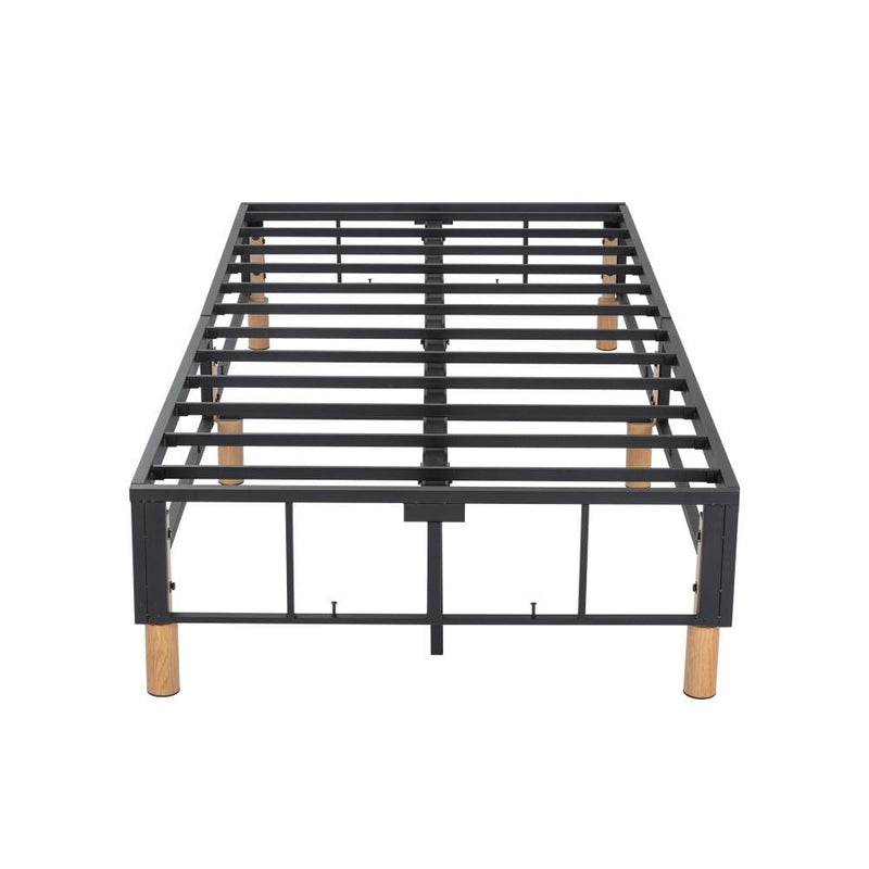 Metal Bed Frame Mattress Foundation Blue – Single