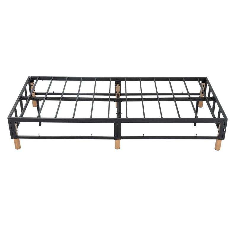 Metal Bedframe Mattress Foundation (Dark Grey) – Double