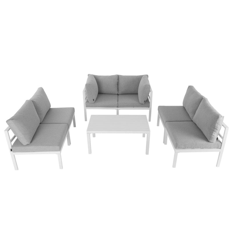 Outdoor 7 Piece White Couch Set