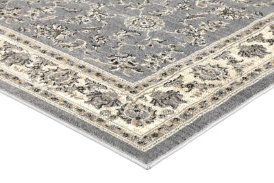 Arya  Grey Cream Border Rug 200x290 cm