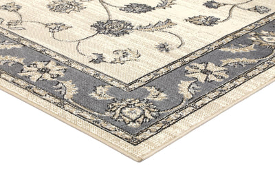 Arya Cream Grey Oriental Rug 200x290 cm