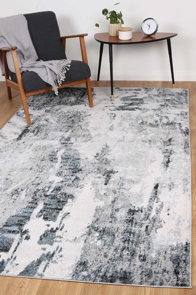 Ermina Modern Abstract Grey Rug 160x230cm