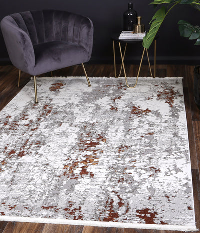 Cordelia One Modern Grey Terracotta Rug 200x290 cm