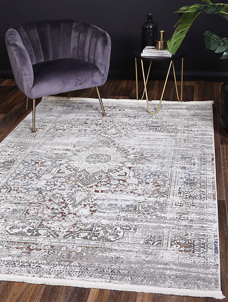 Cordelia Medalion Grey Multi Rug 200x290 cm